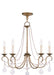 Livex Lighting - 6515-48 - Five Light Chandelier - Pennington - Antique Gold Leaf