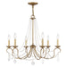 Livex Lighting - 6516-48 - Six Light Chandelier - Pennington - Antique Gold Leaf