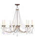 Livex Lighting - 6518-73 - Eight Light Chandelier - Pennington - Hand Painted Antique Silver Leaf