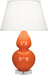 Robert Abbey - A675X - One Light Table Lamp - Double Gourd - Pumpkin Glazed Ceramic w/ Lucite Base