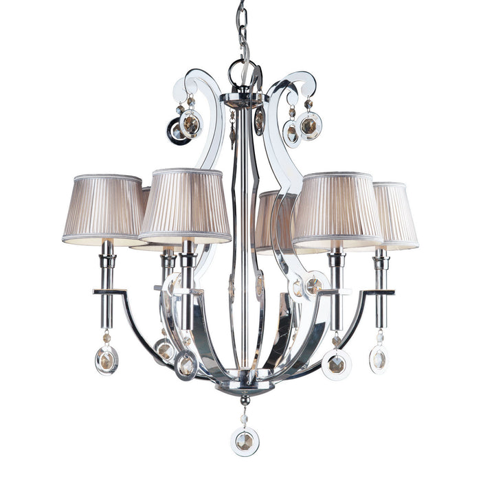 Forte - 2579-06-05 - Six Light Chandelier - Chrome