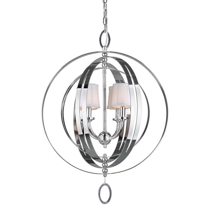 Forte - 7039-04-05 - Four Light Pendant Chandelier - Chrome