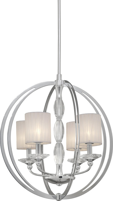 Forte - 7040-04-05 - Four Light Pendant - Chandelier - Chrome