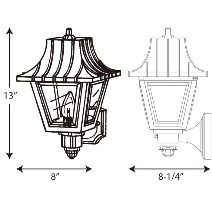 One Light Wall Lantern from the Mansard collection in White finish