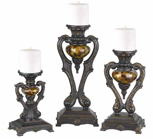 Cal Lighting - TA-587/3C - Candle Holder - Antique Bronze