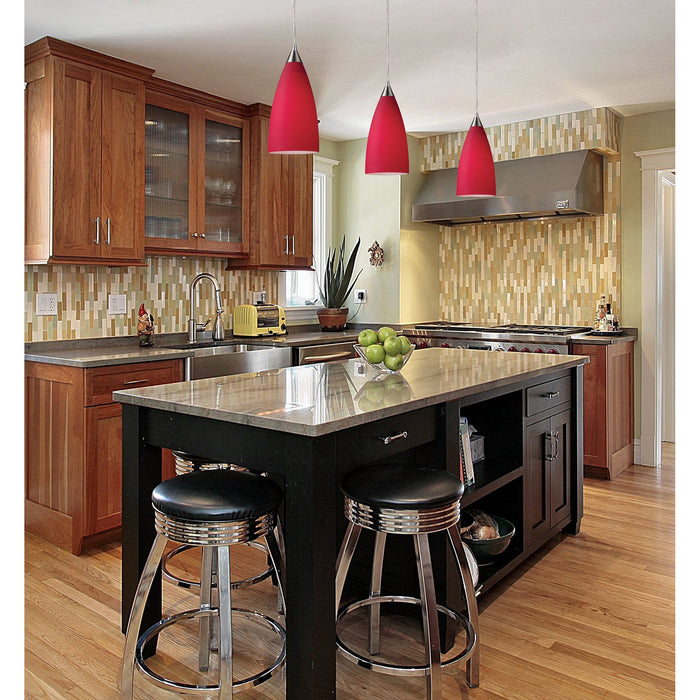 LED Mini Pendant from the Vesta collection in Satin Nickel finish
