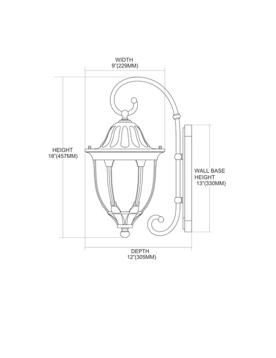 One Light Wall Sconce from the Glendale collection in Regal Bronze finish