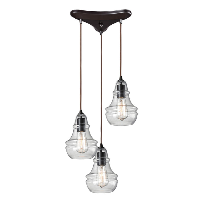 ELK Home - 60047-3 - Three Light Pendant - Menlow Park - Oiled Bronze