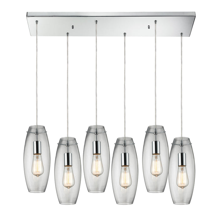 ELK Home - 60054-6RC - Six Light Pendant - Menlow Park - Polished Chrome