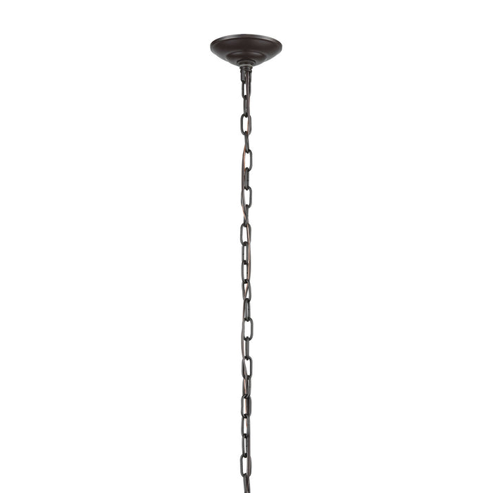 Three Light Chandelier from the Medford collection in Oiled Bronze finish