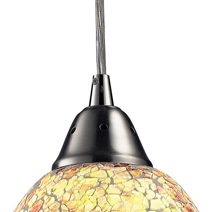 One Light Mini Pendant from the Avalon collection in Satin Nickel finish