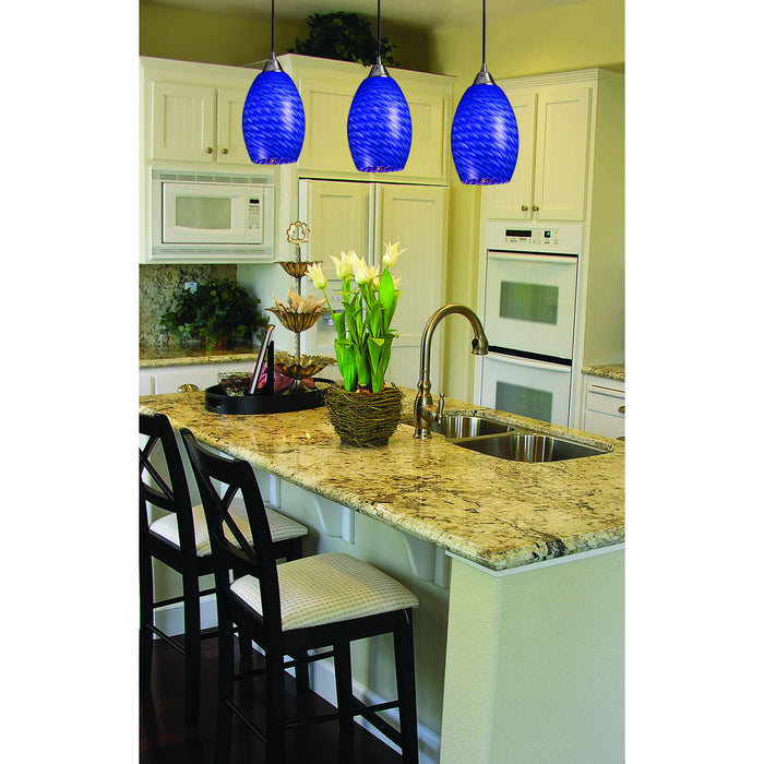 LED Mini Pendant from the Mulinello collection in Satin Nickel finish