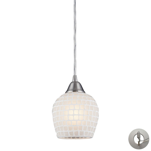 ELK Home - 528-1WHT-LA - One Light Mini Pendant - Fusion - Satin Nickel