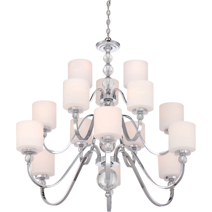 15 Light Chandelier from the Downtown collection in Polished Chrome finish
