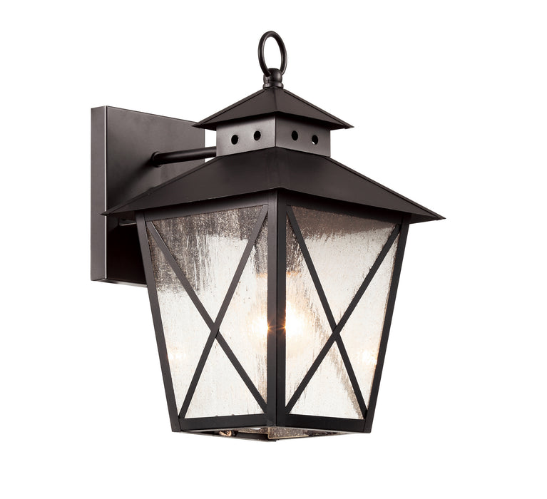 Trans Globe Imports - 40171 BK - One Light Wall Lantern - Circa - Black