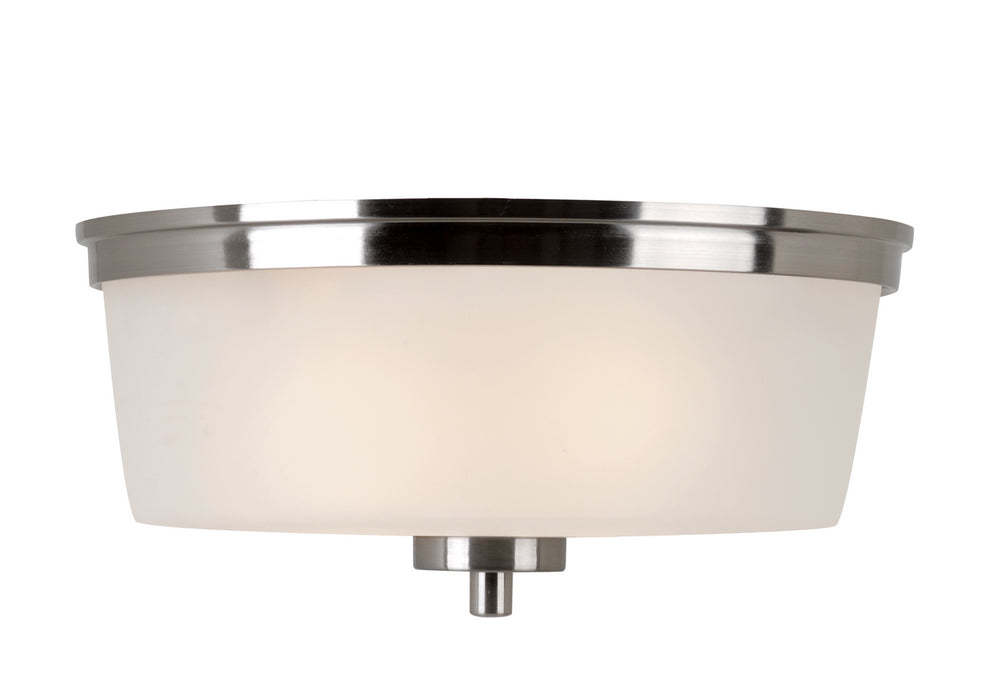 Trans Globe Imports - 70335 BN - Two Light Flushmount - Fusion - Brushed Nickel