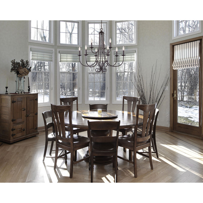 Nine Light Chandelier from the Williamsport collection in Oil Rubbed Bronze finish