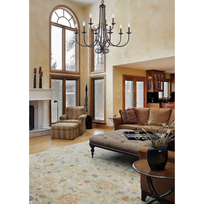 Nine Light Chandelier from the Williamsport collection in Oil Rubbed Bronze finish