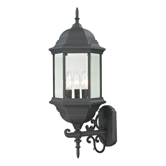 ELK Home - 8603EW/65 - Three Light Coach Lantern - Spring Lake - Matte Textured Black