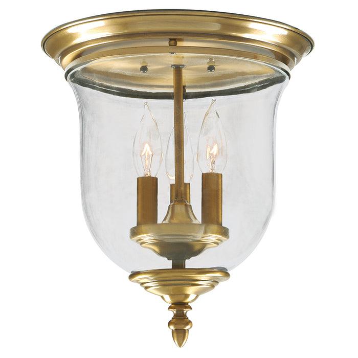 Livex Lighting - 5021-01 - Three Light Ceiling Mount - Legacy - Antique Brass