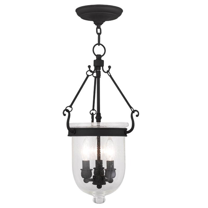 Livex Lighting - 5083-04 - Three Light Pendant - Jefferson - Black