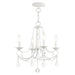 Livex Lighting - 6514-60 - Four Light Mini Chandelier/Ceiling Mount - Pennington - Antique White