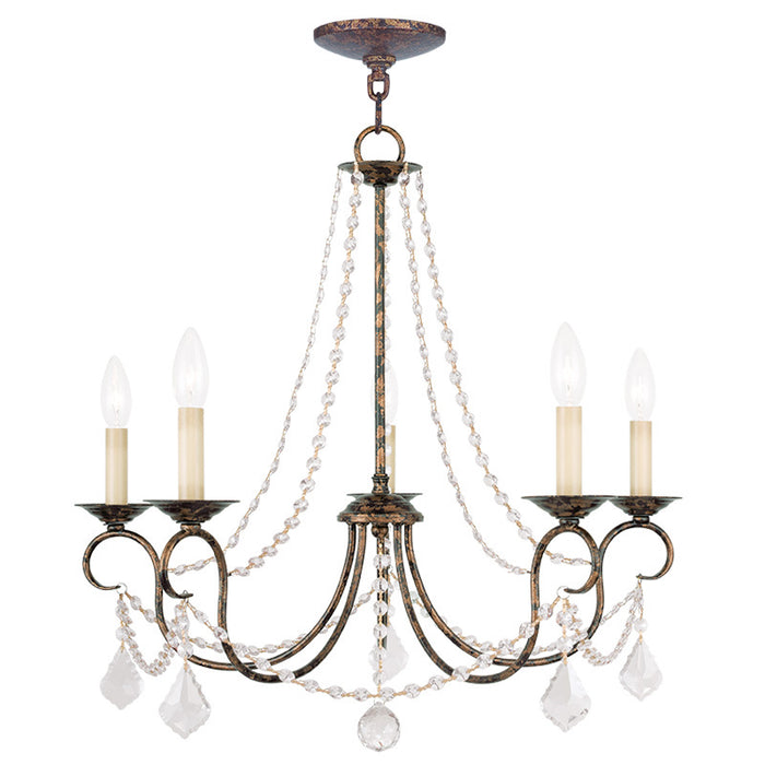 Livex Lighting - 6515-71 - Five Light Chandelier - Pennington - Hand Applied Venetian Golden Bronze