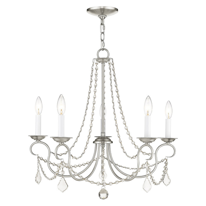 Livex Lighting - 6515-91 - Five Light Chandelier - Pennington - Brushed Nickel