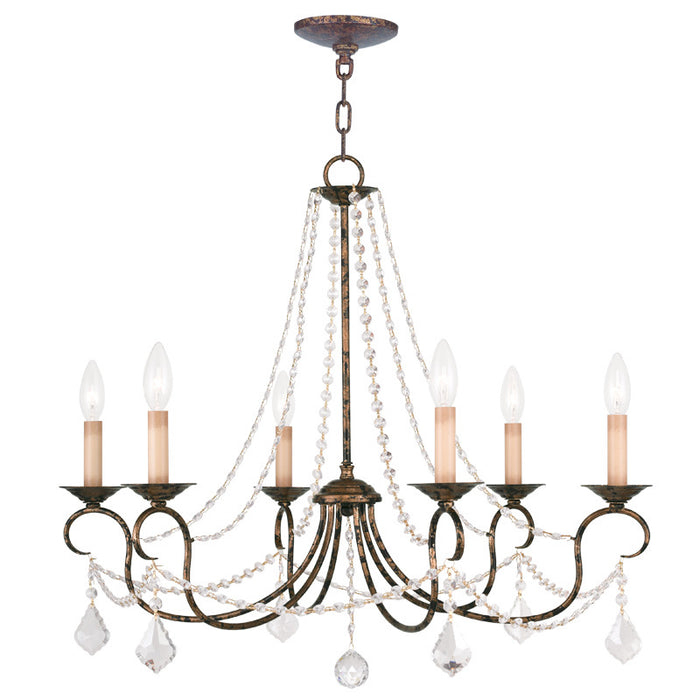 Livex Lighting - 6516-71 - Six Light Chandelier - Pennington - Hand Applied Venetian Golden Bronze