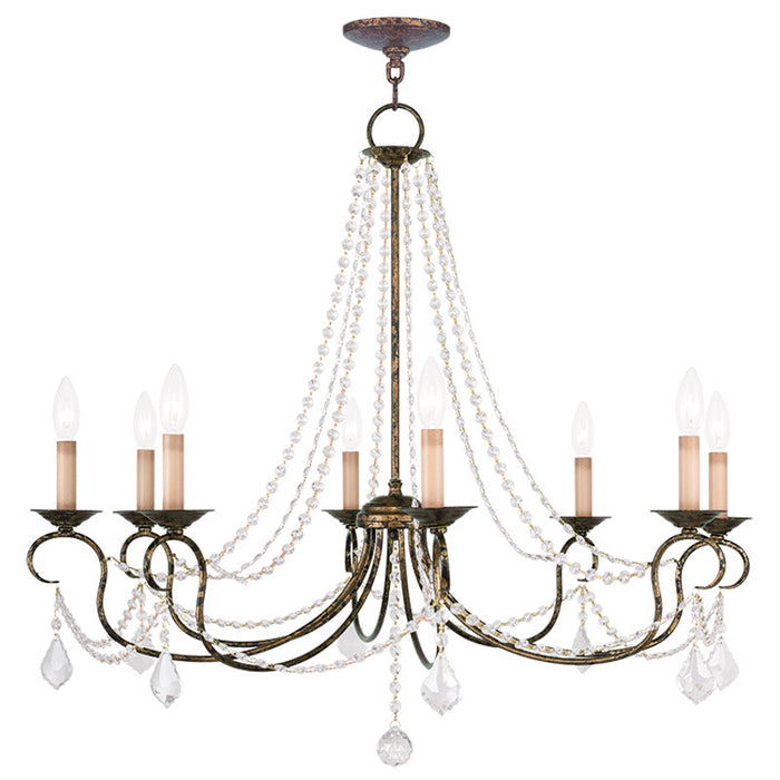 Livex Lighting - 6518-71 - Eight Light Chandelier - Pennington - Hand Applied Venetian Golden Bronze