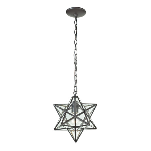 ELK Home - 145-001 - One Light Mini Pendant - Star - Clear, Oiled Bronze, Oiled Bronze