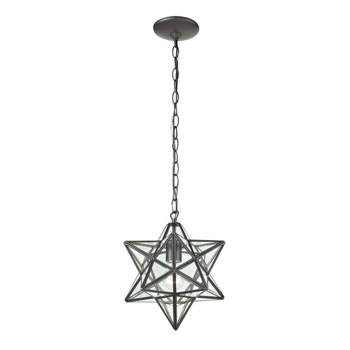 ELK Home - 145-001 - One Light Mini Pendant - Star - Clear, Oiled Bronze, Oiled Bronze