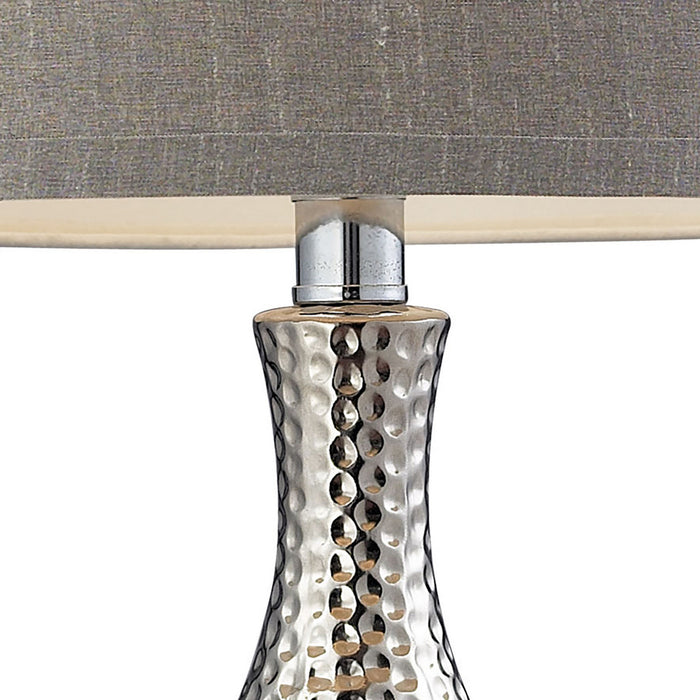 One Light Table Lamp from the Hammered Chrome collection in Chrome finish