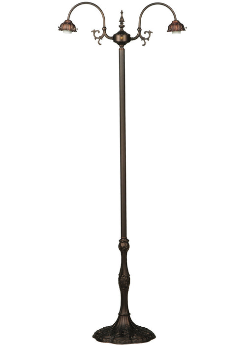 Meyda Tiffany - 12237 - Two Light Floor Base - Capri - Mahogany Bronze