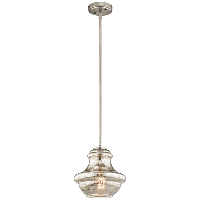 Kichler - 42167NIMER - One Light Mini Pendant - Everly - Brushed Nickel