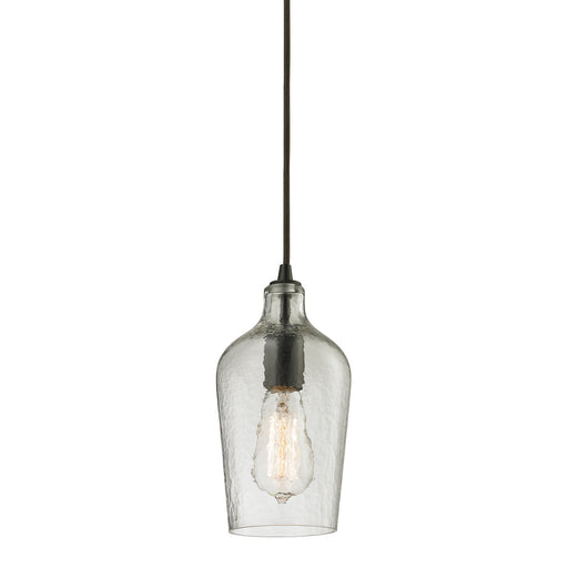 ELK Home - 10331/1CLR - One Light Mini Pendant - Hammered Glass - Oil Rubbed Bronze