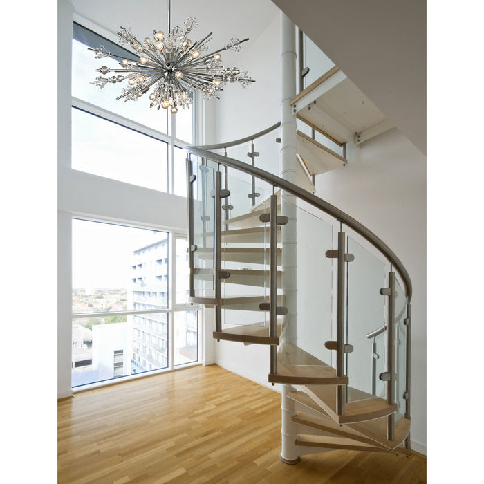 24 Light Chandelier from the Starburst collection in Polished Chrome finish