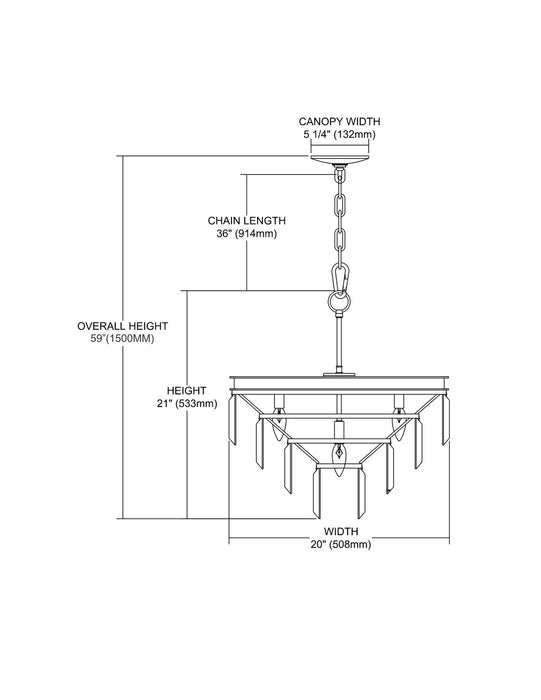 Five Light Chandelier from the Palacial collection in Oil Rubbed Bronze finish