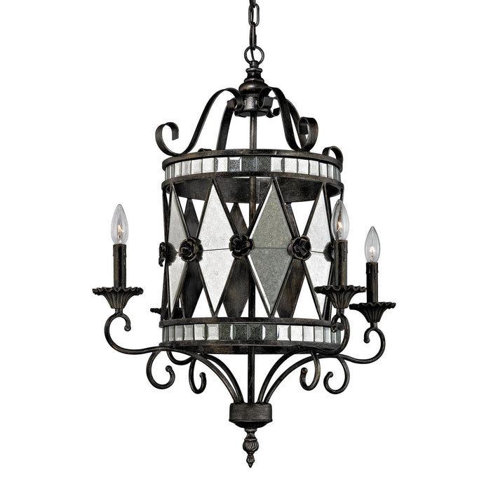 ELK Home - 19103/4 - Four Light Chandelier - Mariana - Blackened Silver