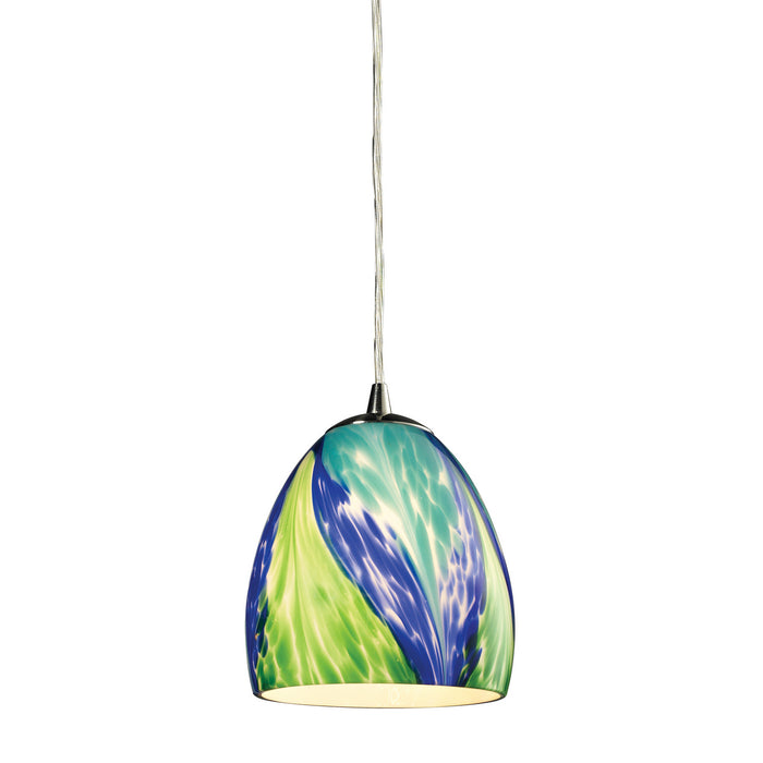 Three Light Pendant from the Colorwave collection in Satin Nickel finish