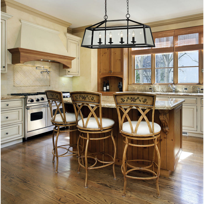 Four Light Chandelier from the Alanna collection in Oil Rubbed Bronze finish