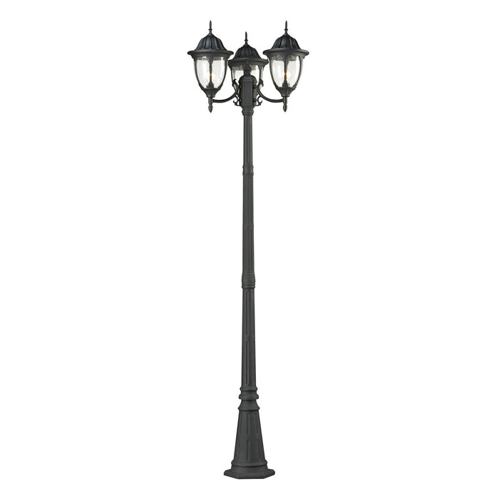 ELK Home - 45089/3 - Three Light Outdoor Post Mount - Central Square - Textured Matte Black