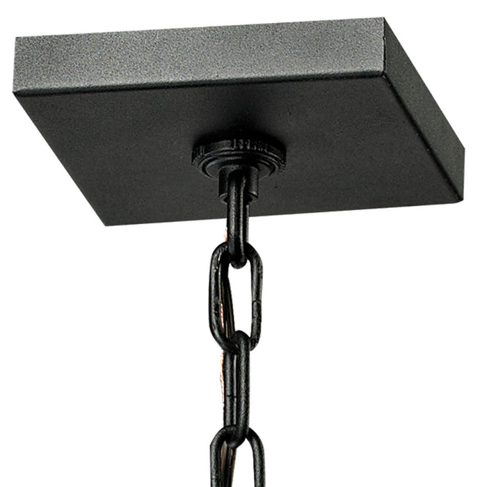 One Light Outdoor Hanging Lantern from the Meditterano collection in Matte Black finish