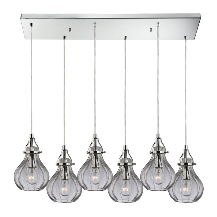 ELK Home - 46014/6RC - Six Light Pendant - Danica - Polished Chrome