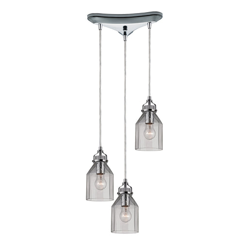 ELK Home - 46019/3 - Three Light Pendant - Danica - Polished Chrome