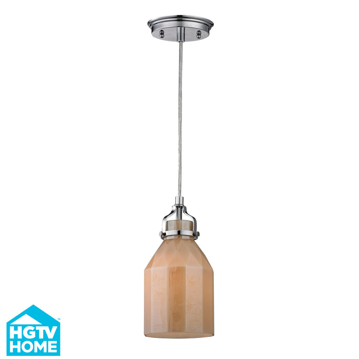 ELK Home - 46029/1 - One Light Mini Pendant - Danica - Amber, Chrome