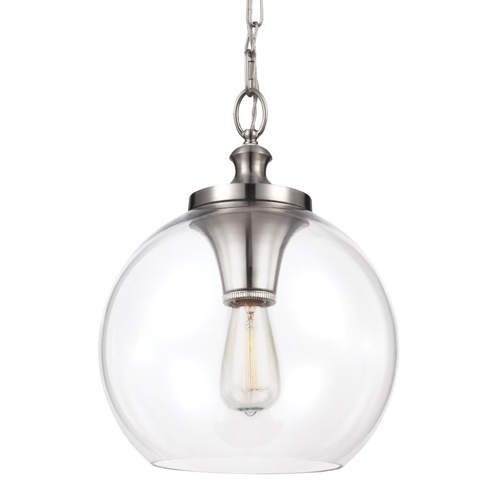 One Light Pendant from the Tabby collection in Brushed Steel finish