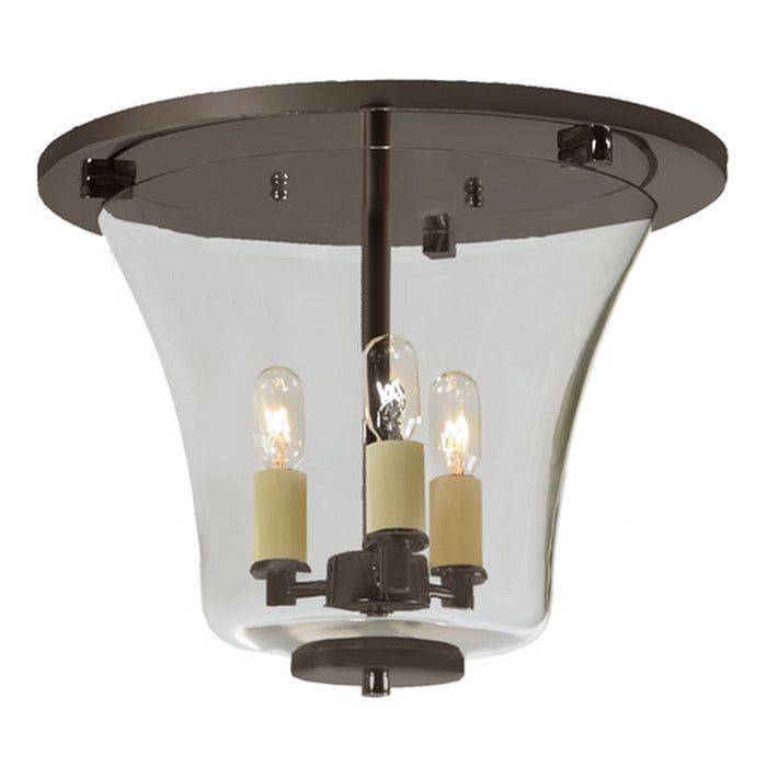 JVI Designs - 1181-08 - Three Light Flush Mount - Greenwich - Oil Rubbed Bronze