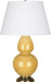 Robert Abbey - SU20X - One Light Table Lamp - Double Gourd - Sunset Yellow Glazed Ceramic w/ Antique Brassed