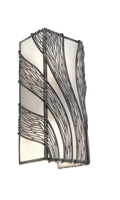 Two Light Wall Sconce from the Flow collection in Steel finish